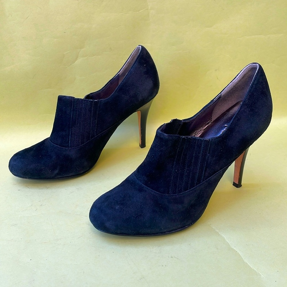 Black Cole Haan suede leather booties